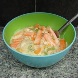 Creamed Carrot Strips recipe