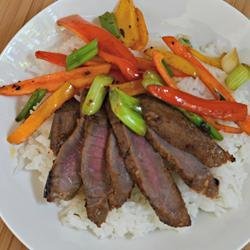 Asian Flair Flat Iron Steak recipe
