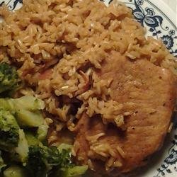 Pork Chops Over Rice recipe