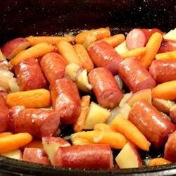 Sausage, Potato, Carrot Bake recipe