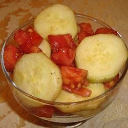 Cool Summer Cucumber and Tomato Toss recipe