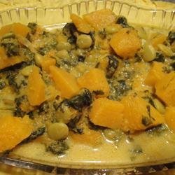 Pumpkin, Butter Bean, and Spinach Curry recipe
