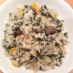 Sauteed Rice with Kale recipe