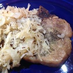 Flavorful German Pork Chops and Sauerkraut recipe