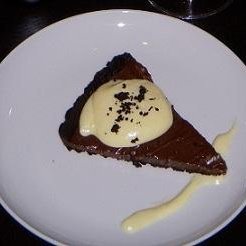 Dark Chocolate Tart With Bacon and Whipped Almond Pastry Cream recipe