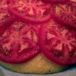 Garlic Tomato Polenta Cakes recipe