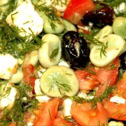 Broad Bean, Dill and Feta Salad recipe