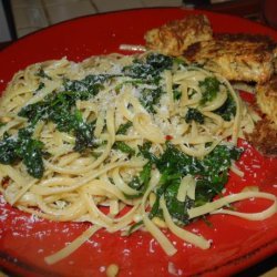 Whole Wheat Linguini With Spinach Basil and Pine Nuts recipe