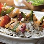 Sweet and Sour Chicken and Green Onion Skewers recipe