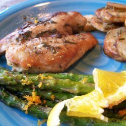 Balsamic Chicken With Roasted Orange Asparagus recipe