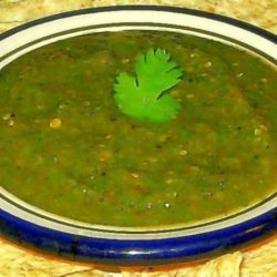 Fresh Fire-Roasted Tomatillo Salsa With Cilantro and Lime recipe