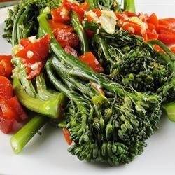 Broccoli Rabe with Roasted Peppers recipe