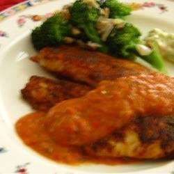 Pan-Fried Tilapia with Tomatillo Red Pepper Sauce recipe