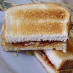 Peanut Butter, Bacon and Honey Sandwich recipe