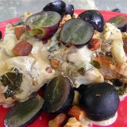 Pork Chops with Grapes and Almonds recipe
