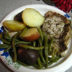 Rosemary Pork With Potatoes and Green Beans recipe