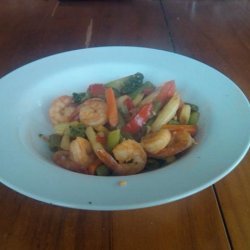 Sweet Chilli & Garlic Shrimp/Prawn Stir Fry recipe