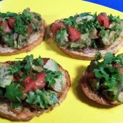 Mexican Guacamole Bruschettas recipe