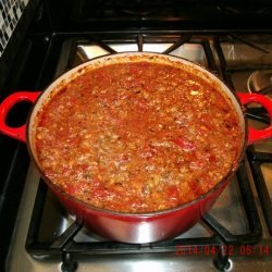 Spaghetti and Meat Sauce - Alton Brown recipe