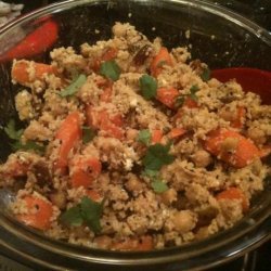 Moroccan Couscous and Smokey-Paprika Honey Roasted Carrot Salad recipe