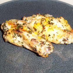Grilled Chicken Legs With Mint-Orange Sauce recipe