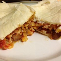 Chicken, Rice, and Bean Burritos recipe