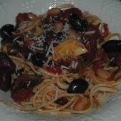 Pasta With Beans, Artichokes, and Olives recipe