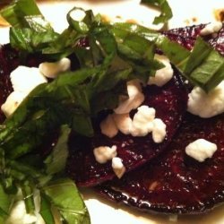 Roasted Beets With Balsamic Vinaigrette and Goat Cheese recipe