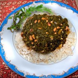 Delicious Vegetarion/Vegan Spinach Stew With Rice recipe