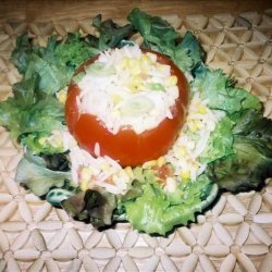 Orzo-Corn Salad in Tomato Shells recipe