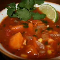 Spicy Chicken and Sweet Potato Stew recipe