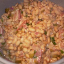 Drunken Peruano Beans With Cilantro and Bacon recipe