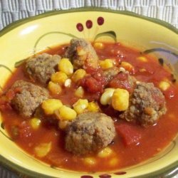 Hominy Meatball Stew recipe