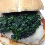 Italian-Sausage Burgers With Garlicky Spinach recipe