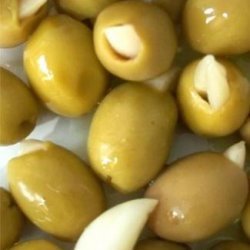 Garlic Stuffed Green Olives recipe