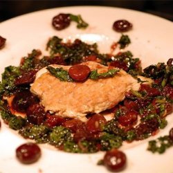 Chicken With Cherries and Kale recipe