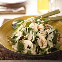 Spinach Salad With a Crème De Brie Dressing recipe