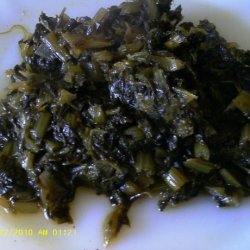 Sweet and Sour Mustard Greens recipe