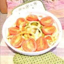 Baked Catalina Roma Tomatoes & Vadallia Onions recipe