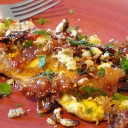 Omelet With Smoked Bleu Cheese and Caramelized Bacon recipe