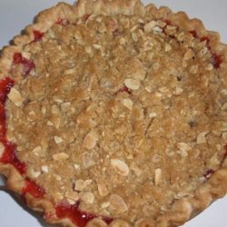 Strawberry Rhubarb Pie With Almond Streusel recipe