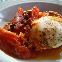 Paprika Tomatoes With Poached Eggs (Shakshouka) recipe