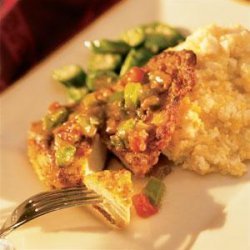 Country Garden Chicken With Cheesy Grits recipe