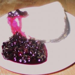 Lemon Swirl Cheesecake With Wild Blueberry Sauce recipe