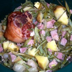 Ham, Green Beans, & Potatoes in the Crock Pot recipe