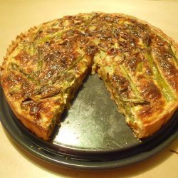 Asparagus, Leek & Gruyere Tart in Tarragon Savory Custard recipe