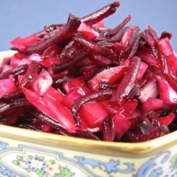 Grated Beets With Sweet-Sour Mustard Dressing recipe