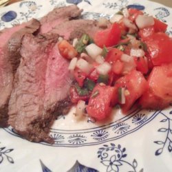 Peppered Flank Steak and Salsa recipe