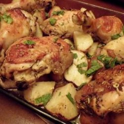 Roasted Chicken With Herbed Potatoes recipe