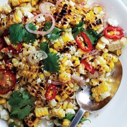 Charred Corn Salad With Basil and Tomatoes recipe